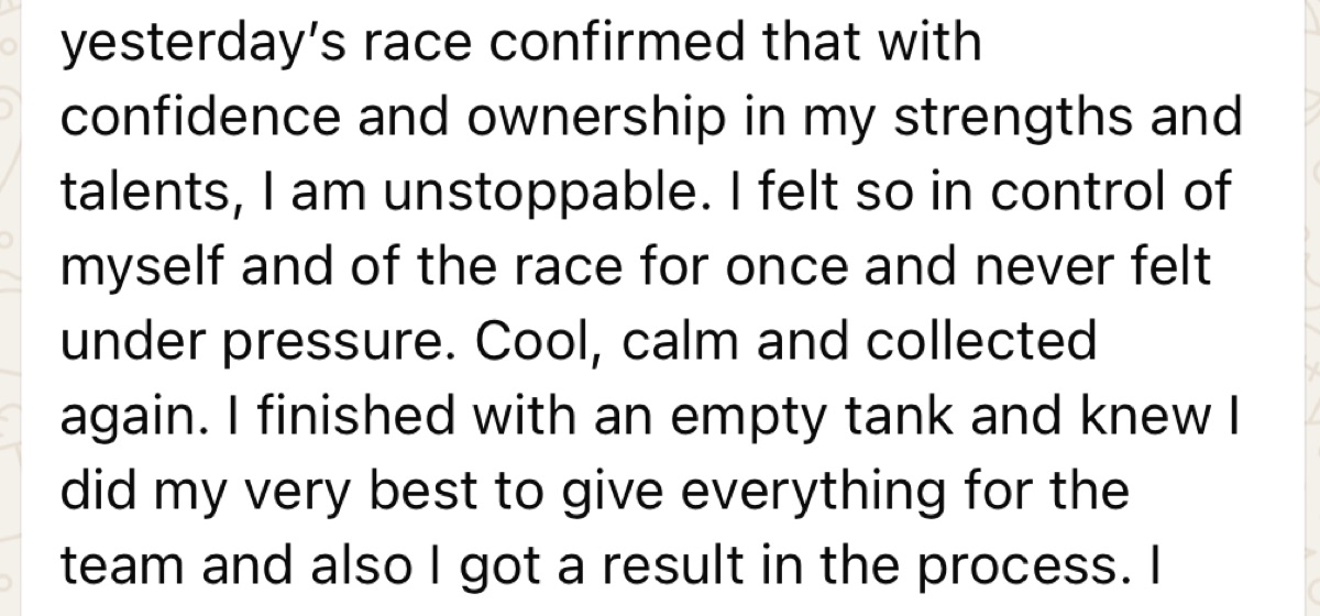 Athlete win