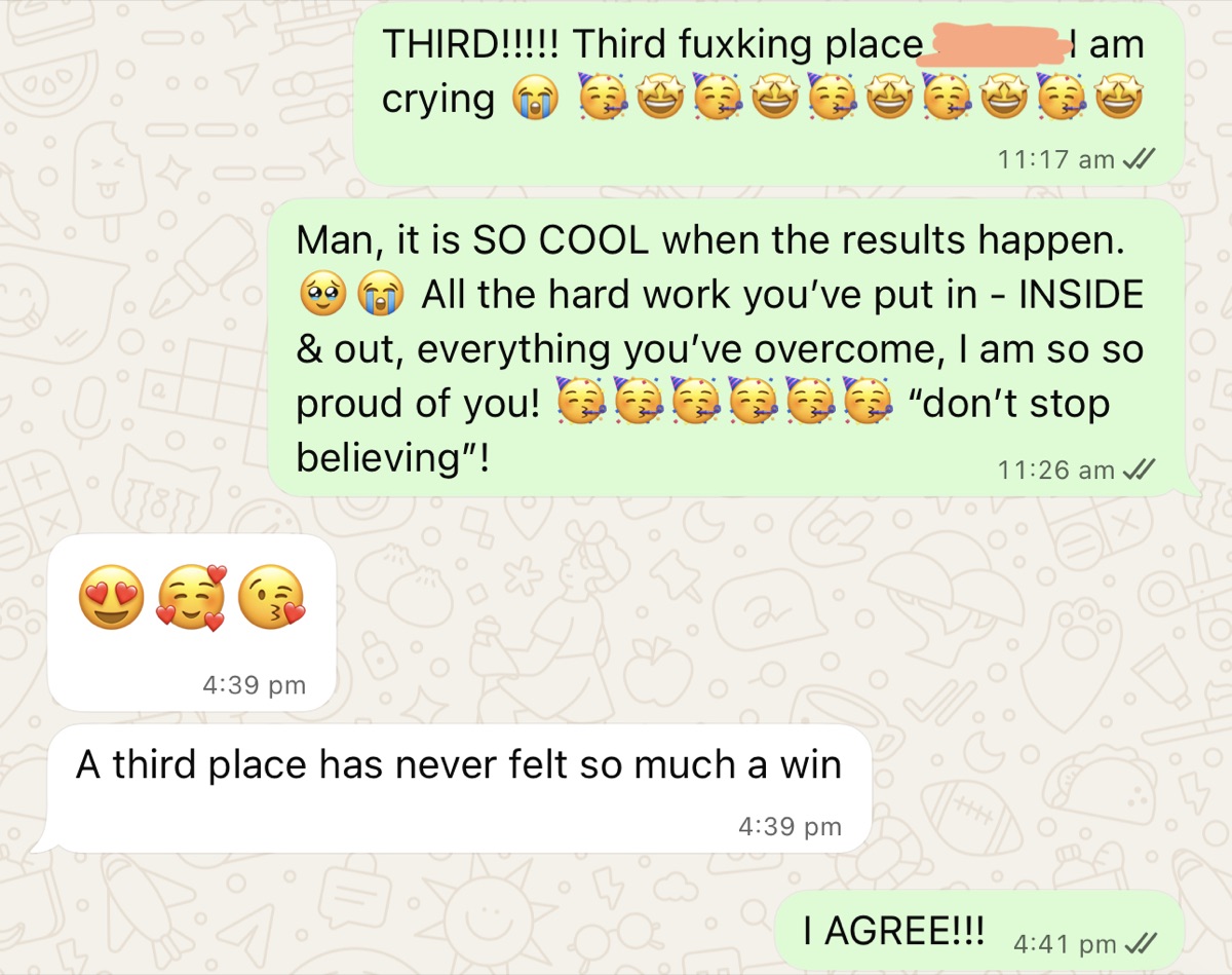 Athlete win